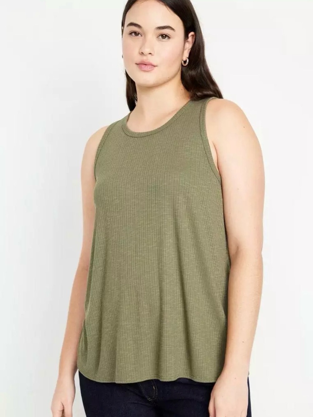 Old Navy XXL - Luxe Sleeveless Ribbed Tank Top - Olive Green